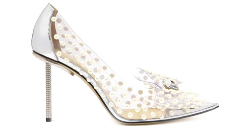 Mach & Mach Fantasy Bow Pumps in Pearl-embellished PVC